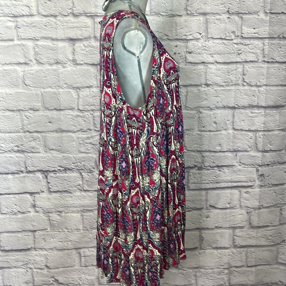 Umgee front lace paisley babydoll mini dress - Picture 5 of 9